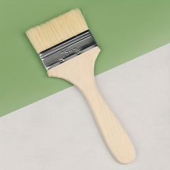 Long Handle Wool Brush Set Wooden Handle Paint Brush Soft Hair Brush Barbecue