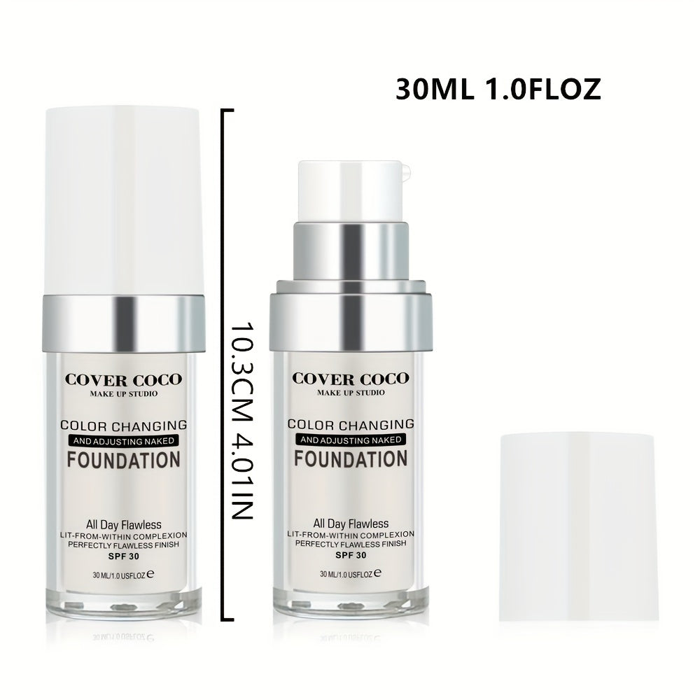 Flawless Colour Changing Liquid Foundation Nude Face Cover Concealer