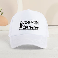 Kids Mesh Sunshade Dog Mom Baseball Cap