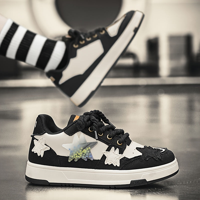 Women's Star Patched Leisure Skate Shoes Anti slip Platform Sports Shoes