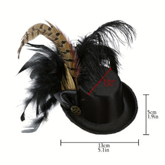 Feather Top Party Hat with Headband