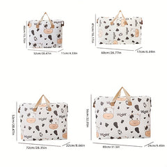 Cartoon Cow Pattern Luggage Bag Organizer for Travel