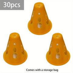 30pcs Roller Skating Training Cones W/Storage Bag for Competitions