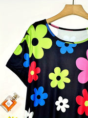 Floral Print Short Sleeve Nightdress