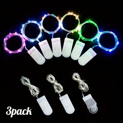 3pcs Waterproof Mini Copper Wire LED Fairy String Light