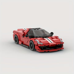 344pcs Red Supercar Classic Car Model Building Block Set