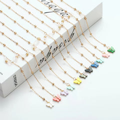 Butterfly Beads Glasses Chain Mask Holder