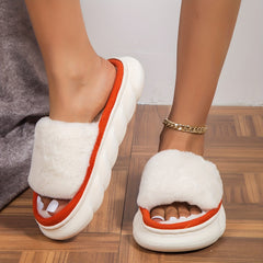 Women's Plush Platform Slippers Warm & Cozy Soft Sole Shoes
