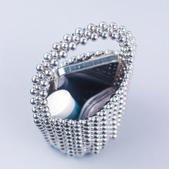 Mini Beaded Bucket Bag Handbag for Wedding Party Prom