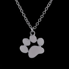 Cat Dog Paw Pendant Necklace for Girls