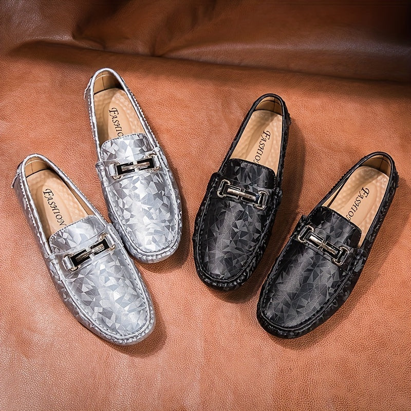 Men's Patterned Moccasin Loafers Non-slip Driving Shoes