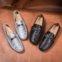 Men's Patterned Moccasin Loafers Non-slip Driving Shoes