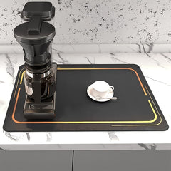 Coffee Bar Mat Absorbent Dish Drying Mat Non Slip Drying Pad
