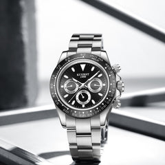 KUERST Ceramic Circle Waterproof Luminous Mechanical Watch