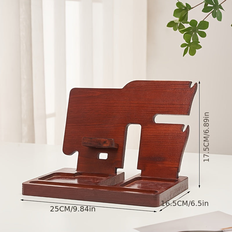 Wooden Cell Phone Holder Desktop Painted