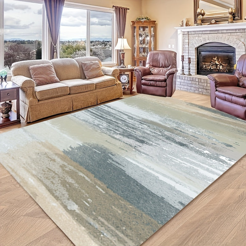 Abstract Area Rug Modern Crystal Velvet Non-slip Soft Mat Machine Washable