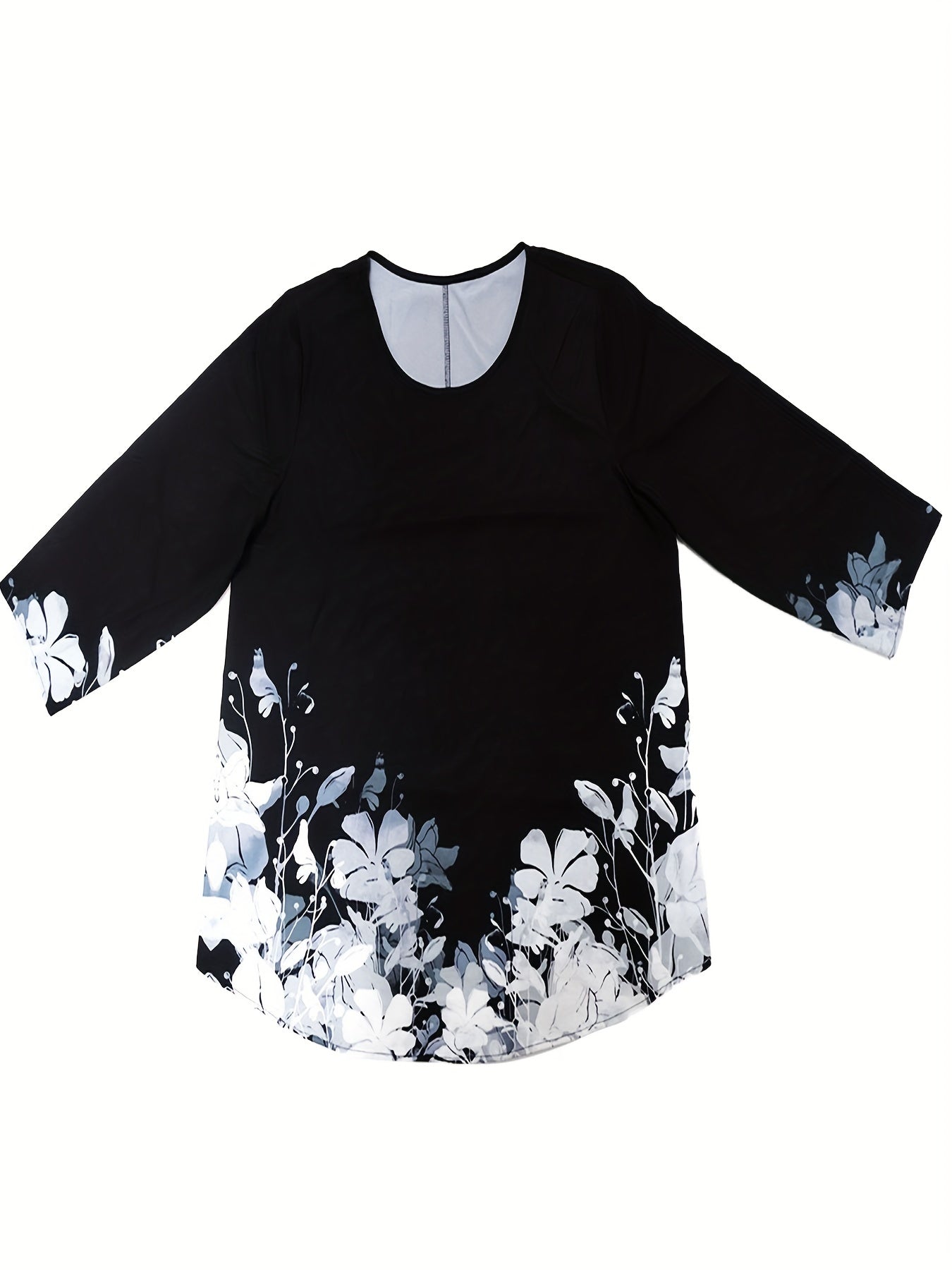 Floral Print Short Sleeve T shirt