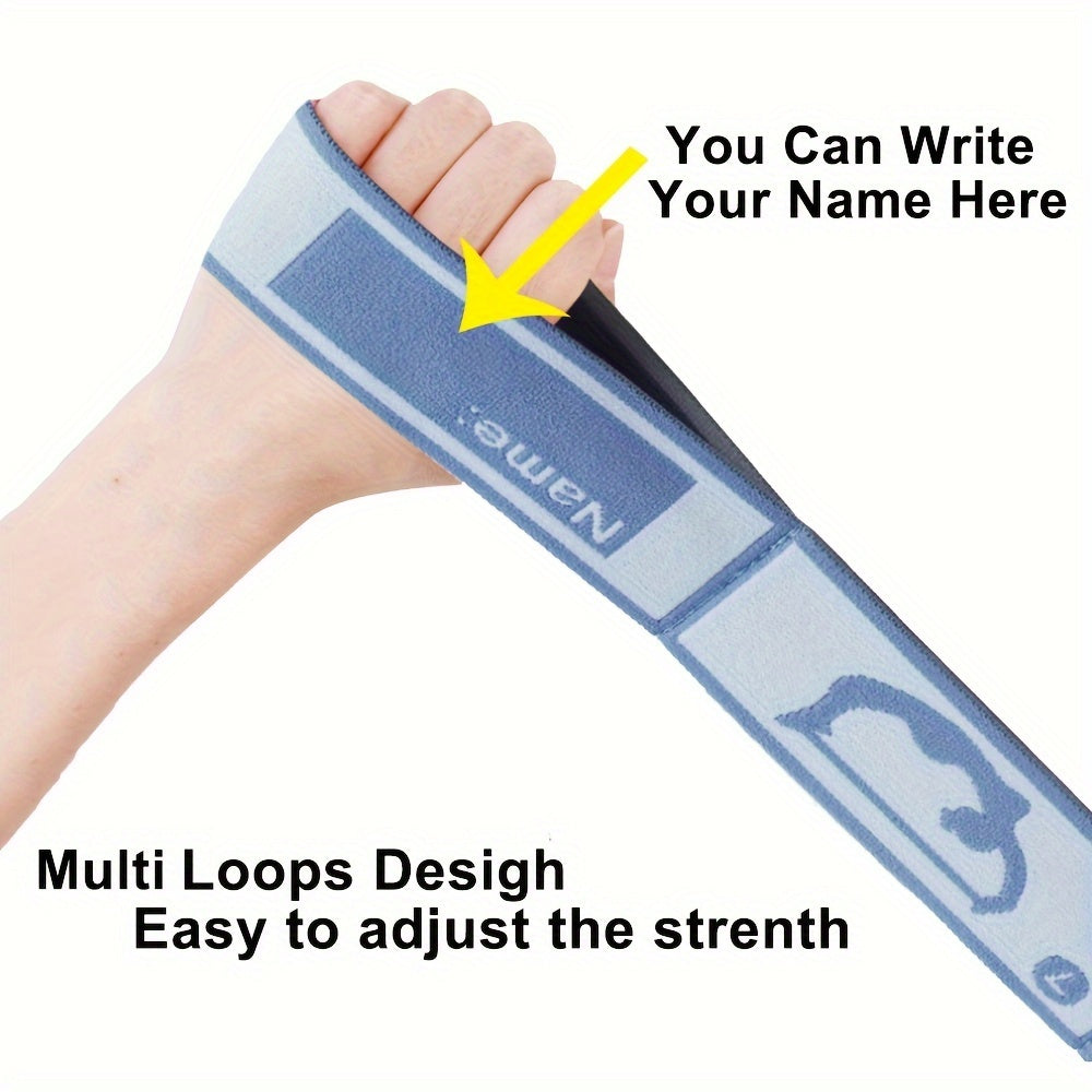 49.2in Segmented Elastic Yoga Strap for Stretching, Fitness, & Resistance