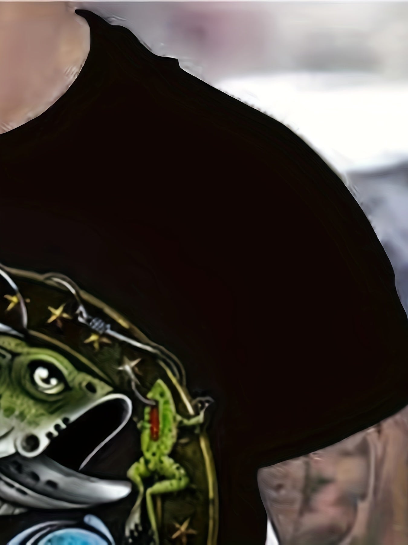 Fish Pattern Print Men's Short Sleeve T-shirt Graphic Tee