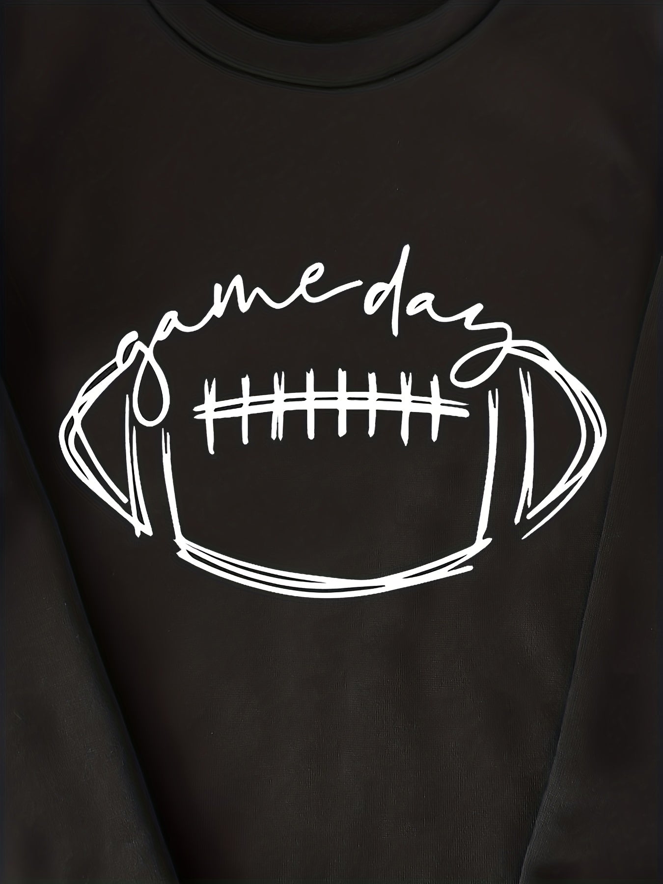 Game Graphic Round Neck Fleece Sweatshirt