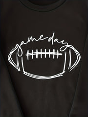 Game Graphic Round Neck Fleece Sweatshirt