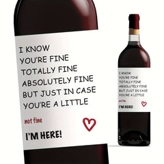 5pcs Funny Encouragement Wine Bottle Labels for Friends