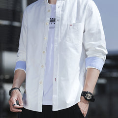 Men's Formal Button Up Shirt with Chest Pocket