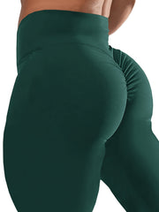 Ruched Lifting Leggings Sporty Skinny Leggings Women's Clothing