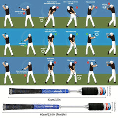 1 Pc Golf Swing Stick Training Aid with Sound Effect - Indoor