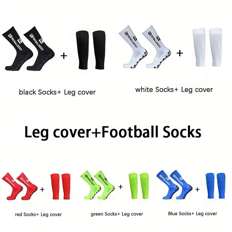 Professional Training Leg Sleeves & Football Crew Socks Bundle