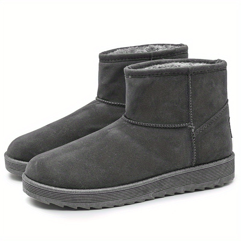 Men's Suede Winter Snow Boots Insulated Warm Outdoor Ankle Boots