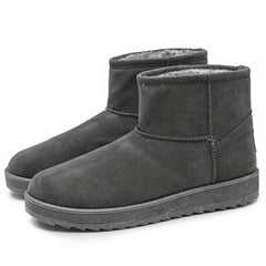 Men's Suede Winter Snow Boots Insulated Warm Outdoor Ankle Boots