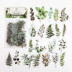40pcs Adorable Plant & Flower Stickers for Crafts Scrapbooking Journals