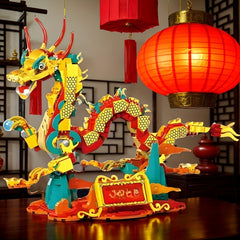 1000 pcs Golden Dragon Jigsaw Puzzle Kit ABS Plastic DIY Model