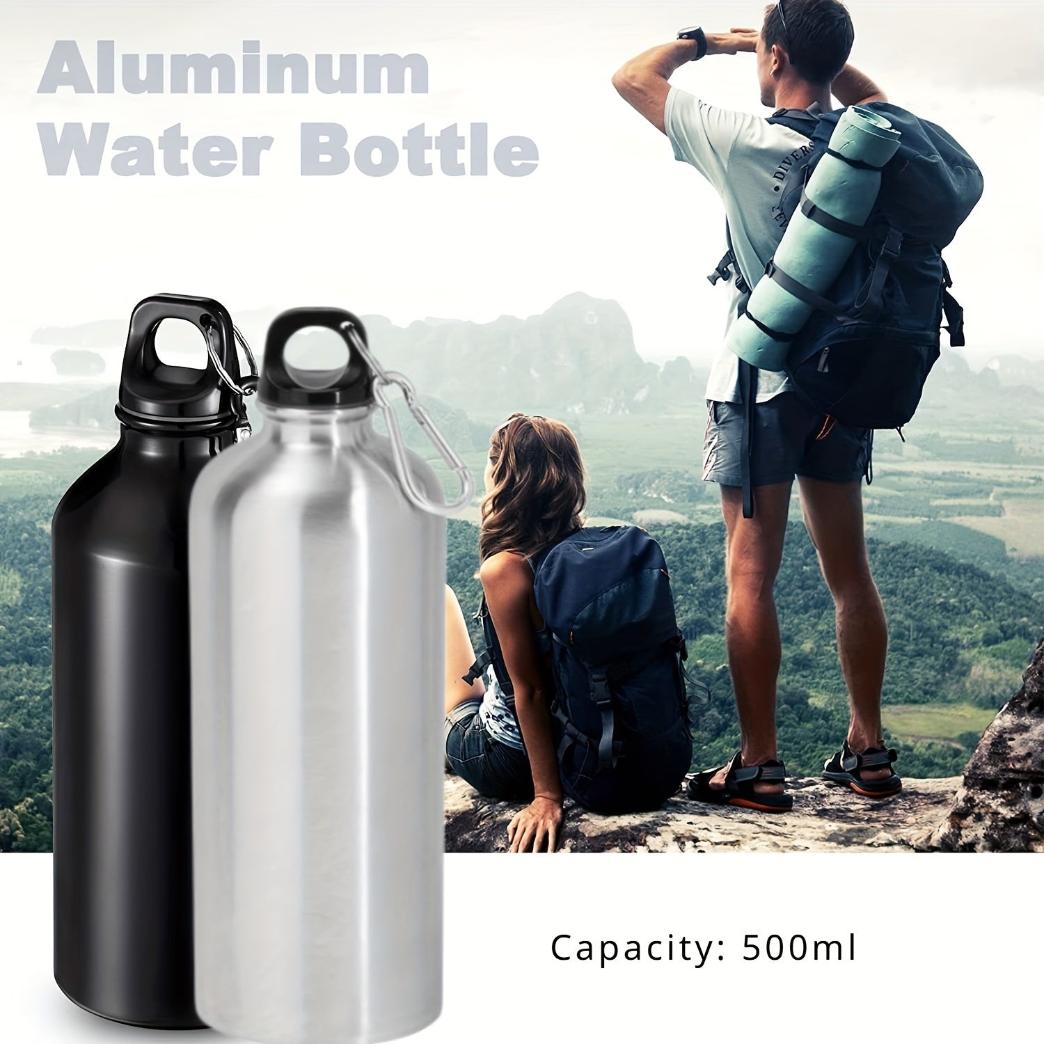 Aluminium Sports Water Bottle Flask 500ml