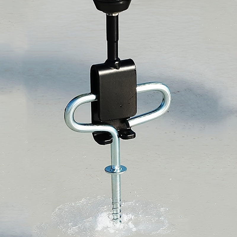 Ice Anchor Drill Adapter for Setting Up Ice Fishing Shelter Tent