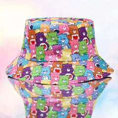 1pc Bear Bucket Hat Double sided Wearable Sunshade Sunscreen