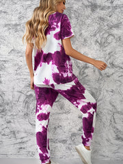 Women's Plus Size Tie Dye Top & Joggers Set