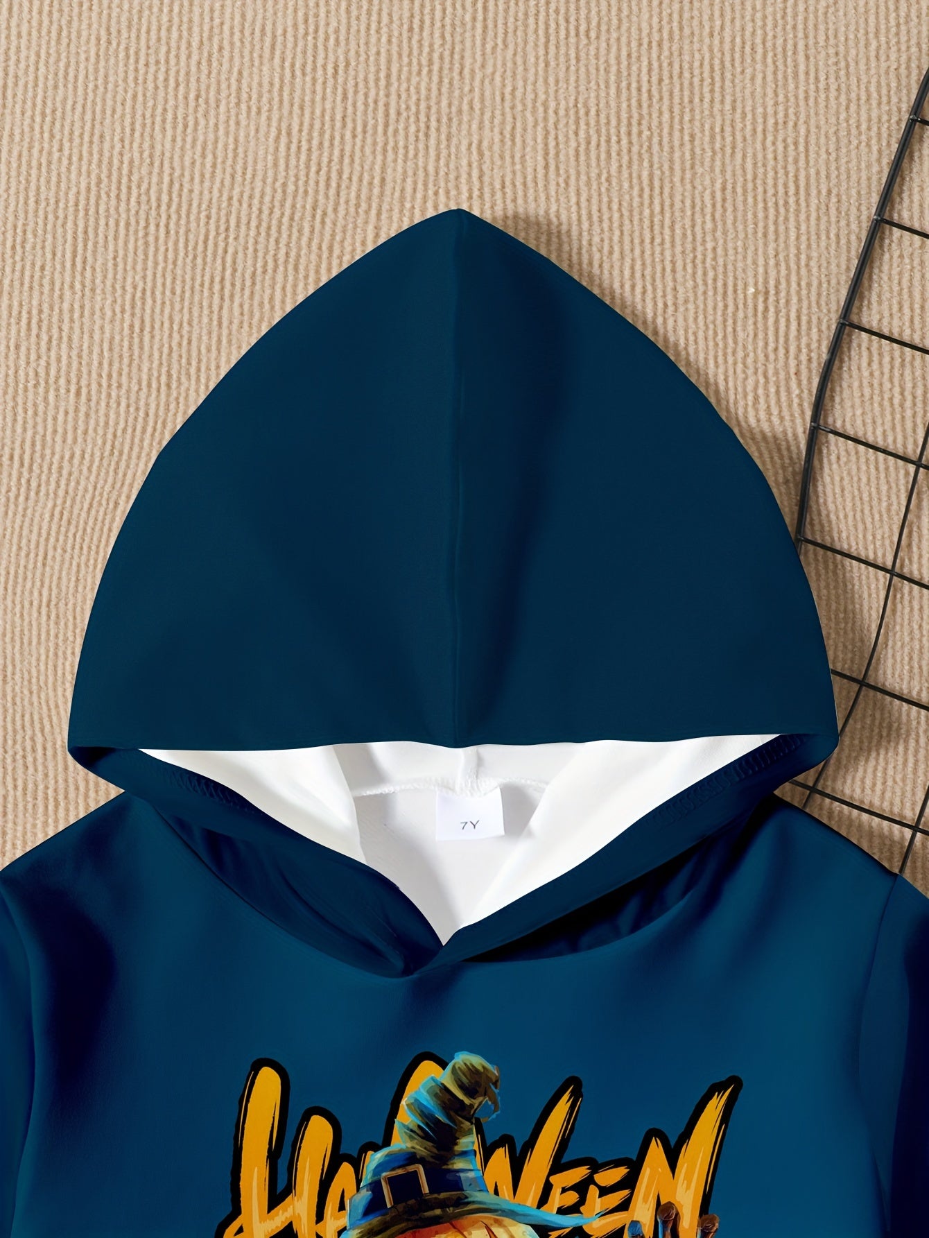 Pumpkin Witch Pattern Kid's Hoodie HALLOWEEN Print Unisex Pullover Causal