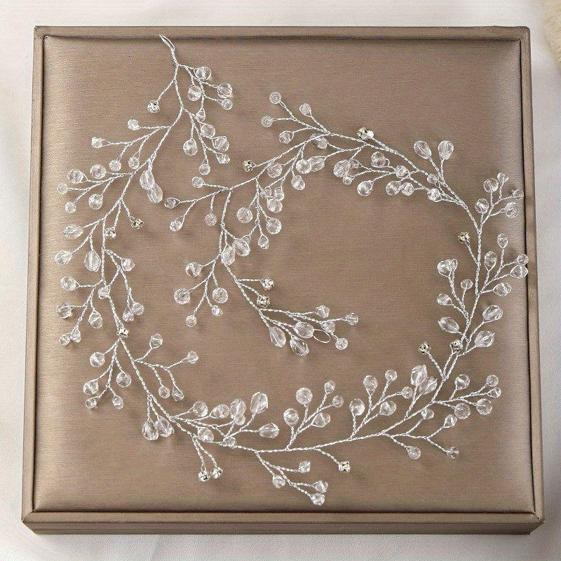 Faux Pearl & Flower Bridal Hair Vine