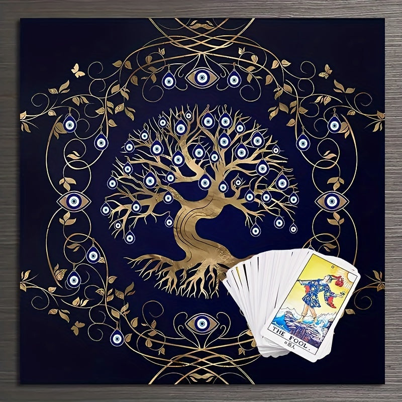 Tree Of Life Tarot Cloth with Eyes - Altar Decor