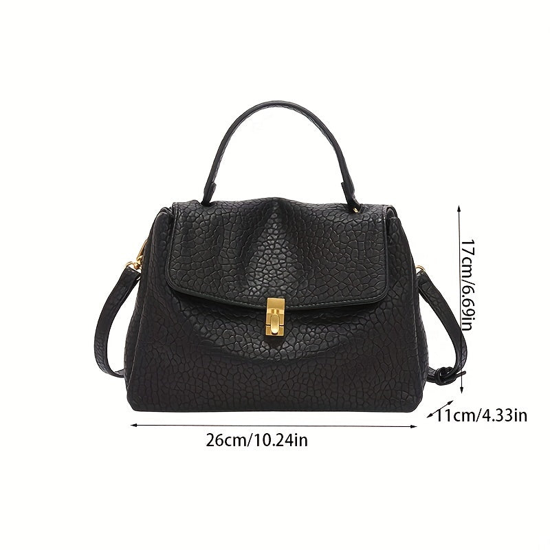 Minimalist Square Bag Crossbody Faux Leather Handbag