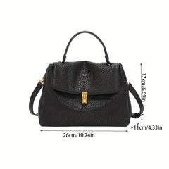 Minimalist Square Bag Crossbody Faux Leather Handbag