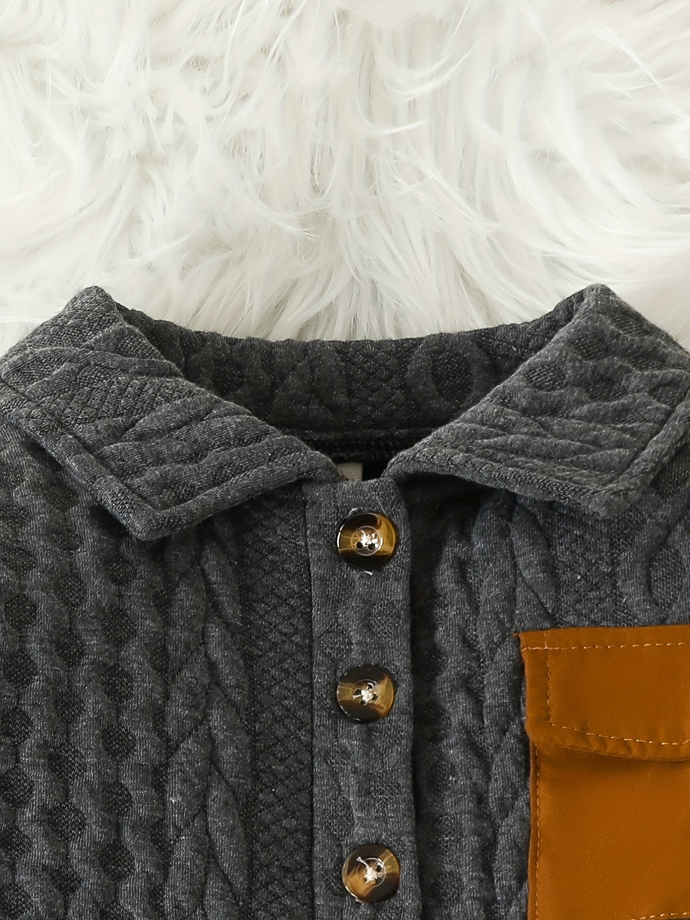 Boys Block Sweater & Sweatpants Set for Kids