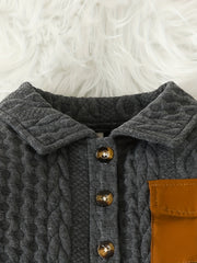 Boys Block Sweater & Sweatpants Set for Kids