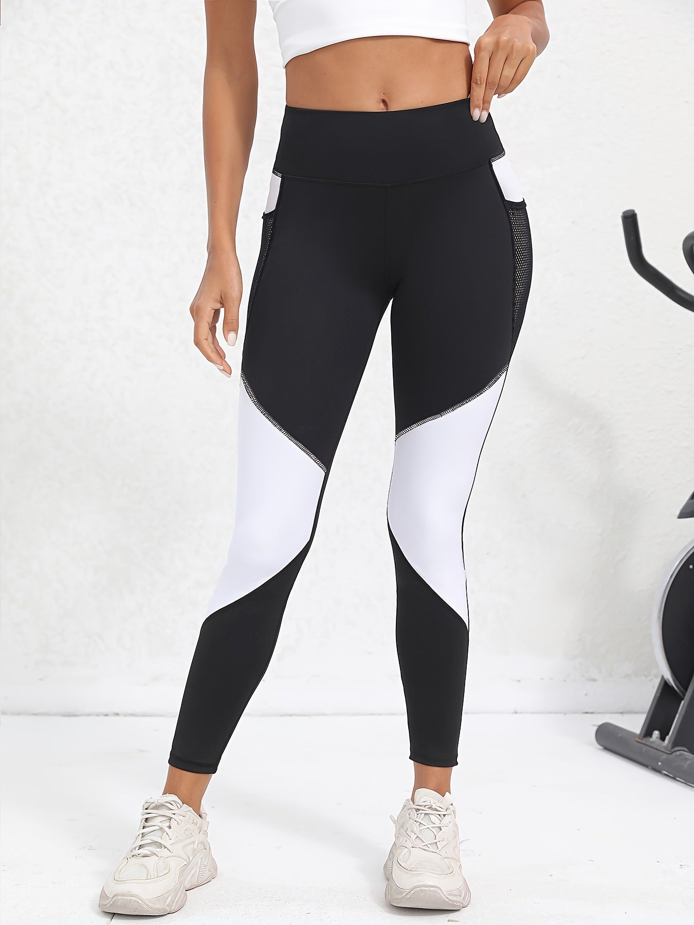 High Waisted Yoga Pants With Pocket - Stretch Running Leggings