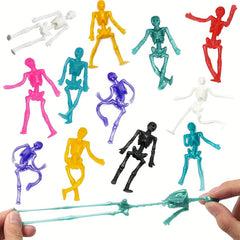8pcs Halloween Stretchy Skeleton Toys for Party Favors