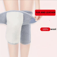 Wool Knee Pads Anti Cold Warm Knee Wraps for Winter Sports