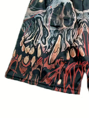 Men's Skull Graphic Shorts - Casual Summer Outfit