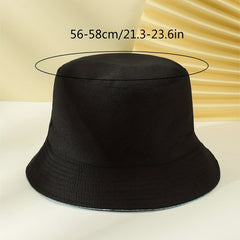 Stripe Print Bucket Hat Casual UV Protection Fisherman Cap